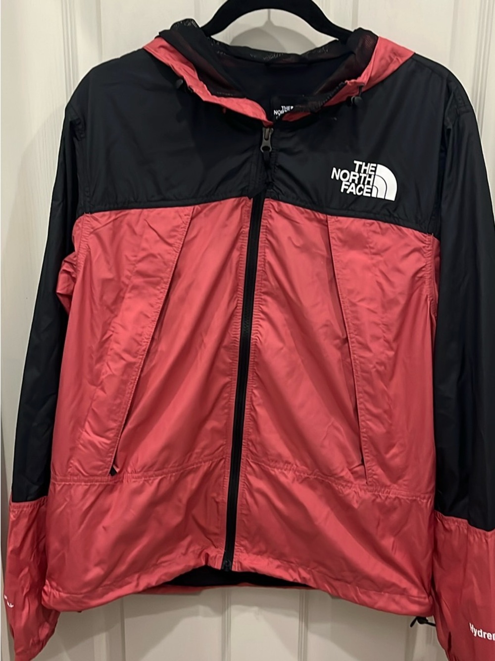 The North Face Black and Red Hooded Shell Jacket